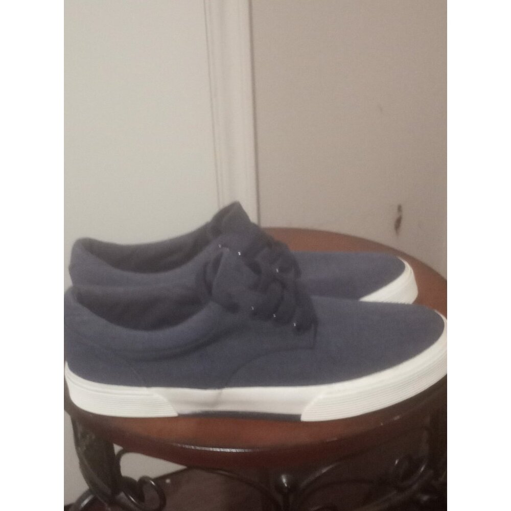 Polo Ralph Lauren Felton Shoes Mens Size 10 D Blue Canvas Low Casual Sneakers